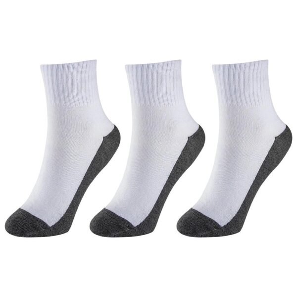 Socksy ถุงเท้านักเรียนขาวพื้นเทา รุ่น BN140 - Image 2
