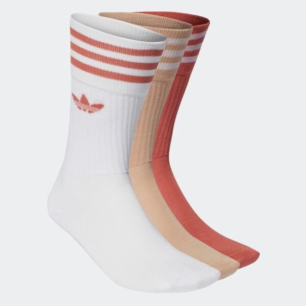 adidas Lifestyle Solid Crew Socks 3 Pairs Unisex HL6767 - Image 2