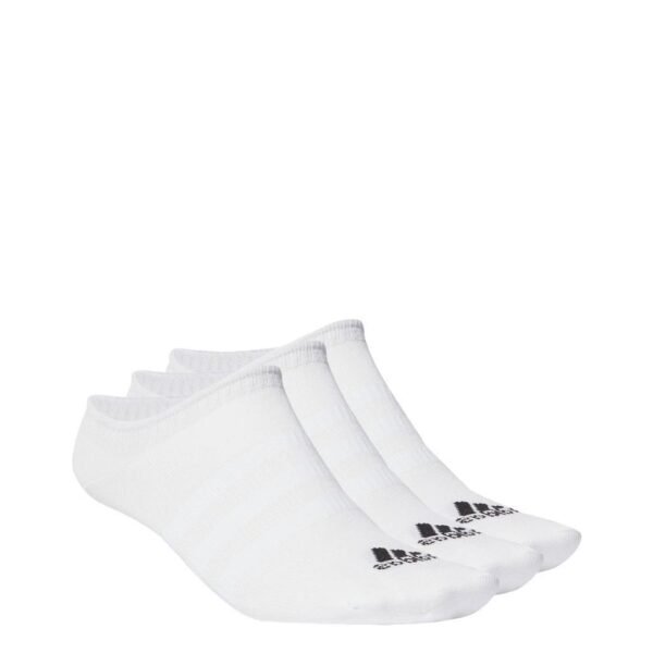 adidas Lifestyle Thin and Light No-Show Socks 3 Pairs Unisex White HT3463 - Image 3