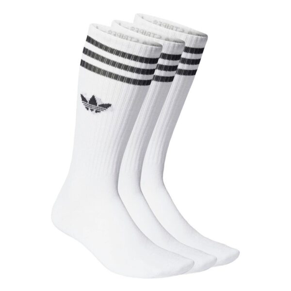 adidas Lifestyle Solid Crew Socks 3 Pairs Unisex White IJ0734 - Image 2