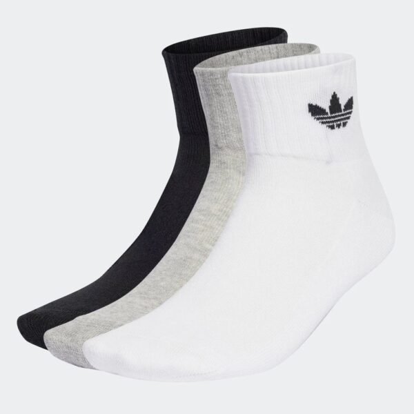 adidas Lifestyle Mid Crew Socks 3 Pairs Unisex  IJ5612 - Image 3