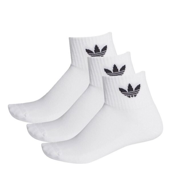 adidas Lifestyle Mid Crew Socks 3 Pairs Unisex White FT8529
