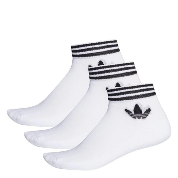 adidas Lifestyle Island Club Trefoil Ankle Socks 3 Pairs Unisex White EE1152