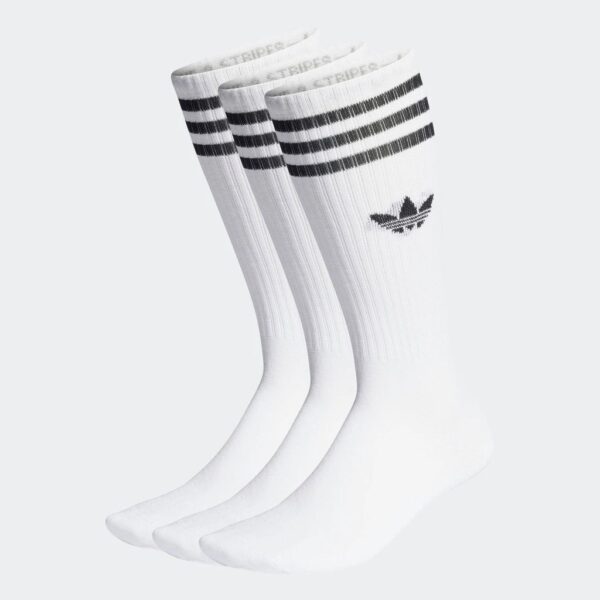 adidas Lifestyle Solid Crew Socks 3 Pairs Unisex White IJ0734