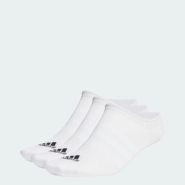 adidas Lifestyle Thin and Light No-Show Socks 3 Pairs Unisex White HT3463 - Image 2