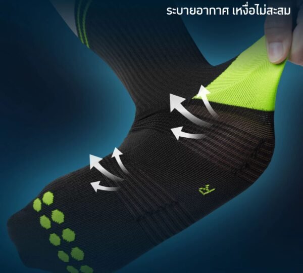 GQ SMELLBLOCK™ Sock Sport Day Collection ถุงเท้าบล็อกกลิ่น ลดกลิ่นเท้าเหม็น ถุงเท้าออกกำลังกาย รุ่นสปอร์ตเดย์คอลเลกชัน - Image 3